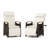 Red Barrel Studio® 2 Pcs Patio Wicker Recliner Chair With Adjustable Backrest Footrest Flip Side Table-2089893437