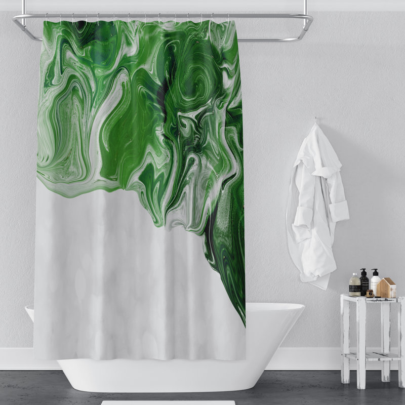 Abstract Shower Curtain, 93" H x 70" W