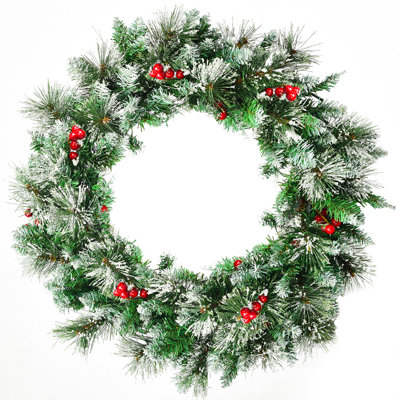 Couronne de neige décorative 24 po