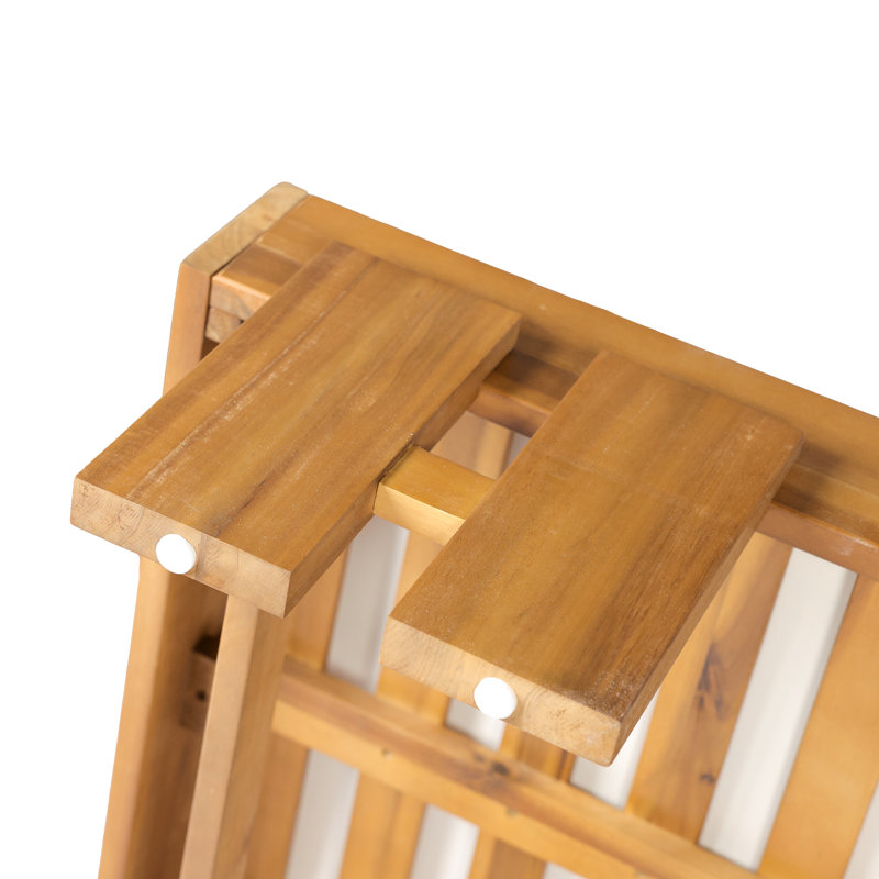Lit de jour d'extérieur en bois d'acacia avec coussin et traversin Aluma