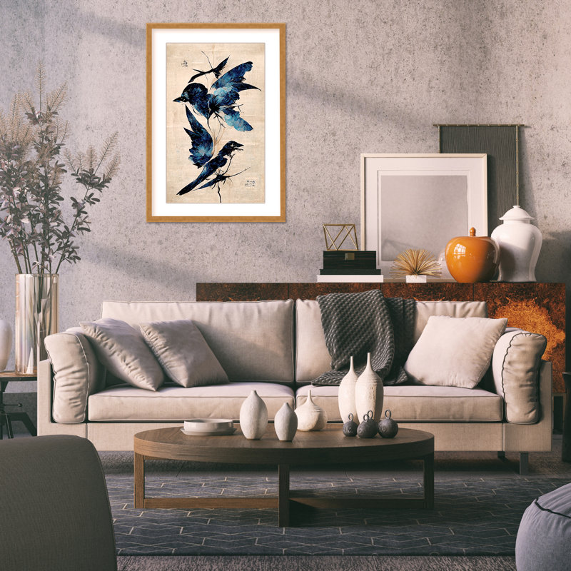 Nature Inspired Blue Birds, 24" H x 16" W