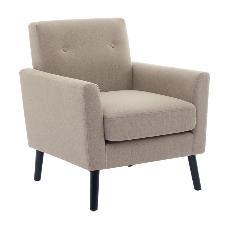 Upholstered Linen Armchair, Grey