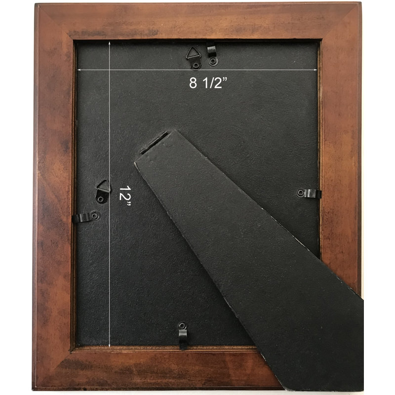Cadre photo en bois d'acajou mat Ruthe, 8,5 p o x 12 po