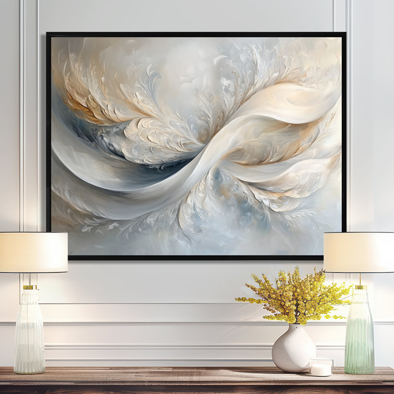 Weitzel - Abstract Wall Art, 30" H x 40" W, Impression encadrée flottante, Black