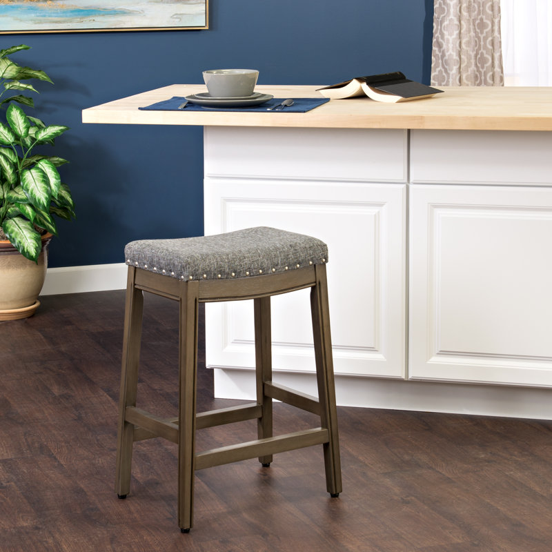 Windham 24" Height Counter Stool,  Charcoal/ Gray Washed Frame