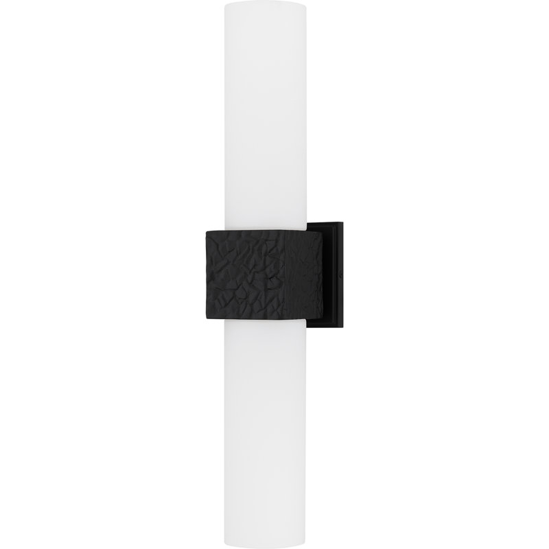 Applique murale en bronze 2 lumières Arline, Noir mat