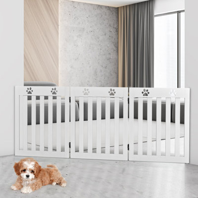 Lizbeth Wood Free Standing Pet Gate