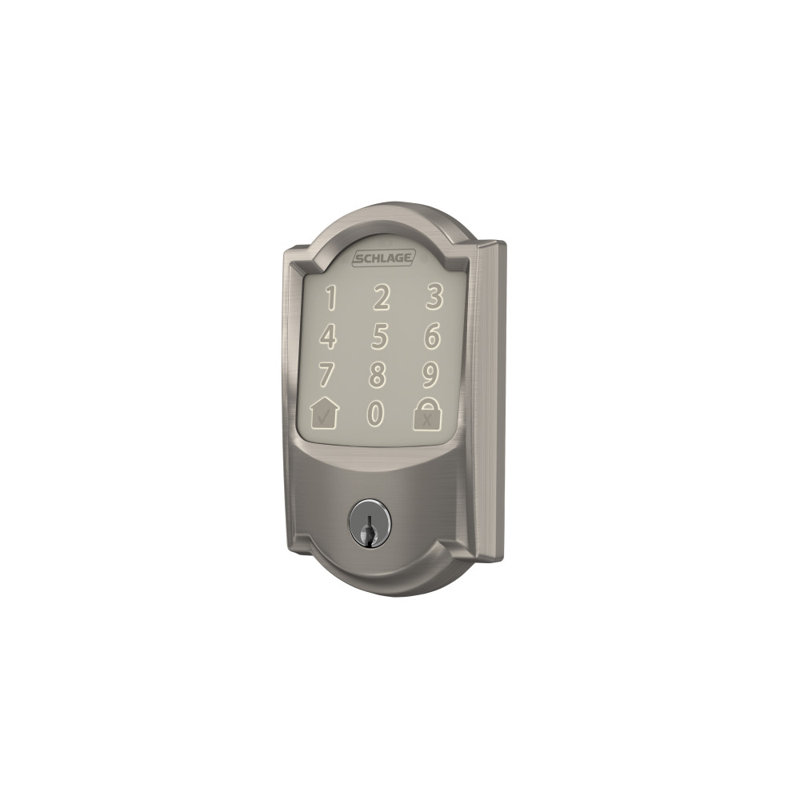 Encode Smart WiFi Deadbolt with Camelot Trim, Satin Nickel, Yes