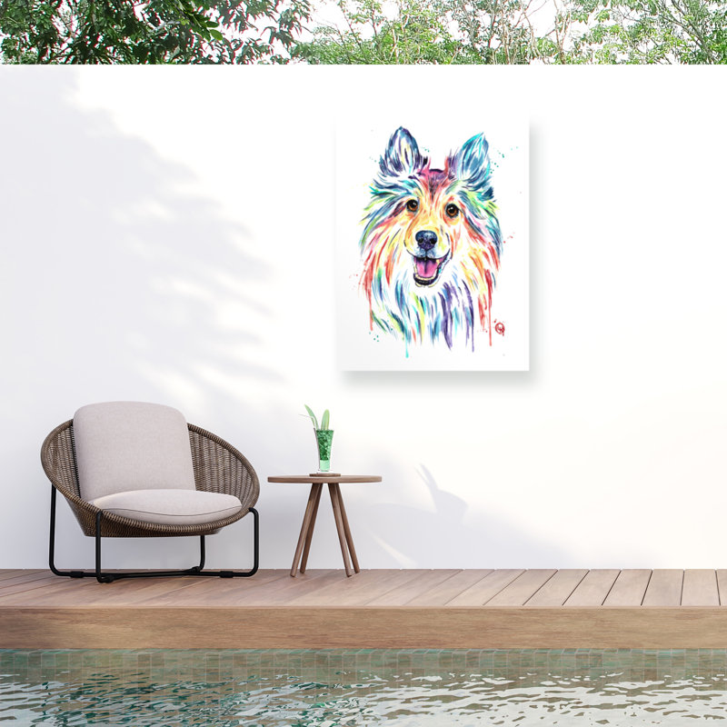 Toile d'extérieur Lisa Whitehouse Sheltie, H 14 po x l 19 po