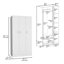 Armoire Ohio avec 3 portes, 2 tiroirs et 4 tablettes à niveaux - blanc-81258813