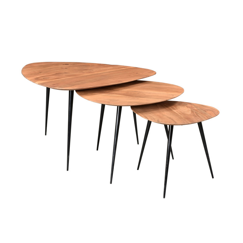 Nahua Three Leg Coffee Table, H41 x L54 x W49cm