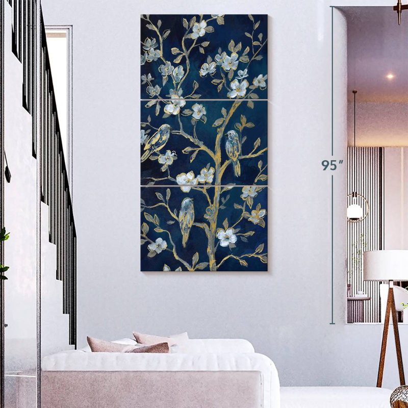 Indigo Spring I, 80" H x 39" W