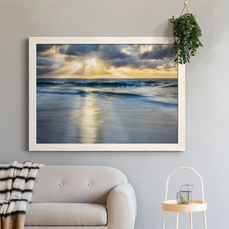 Cloudscape Shore - Photographie de cadre photo sur toile, H 31 po x l 44 po x P 0,75 po, Blanc