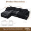 Canapé modulaire moderne en chenille avec repose-pieds mobile, canapé à compression pour le salon, aucun assemblage requis-915066270-915066272-965996335