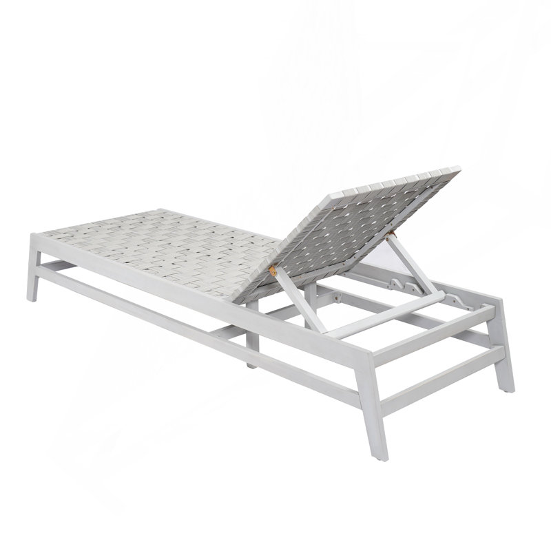 Outdoor Rope Chaise Lounge, Gray, Gray