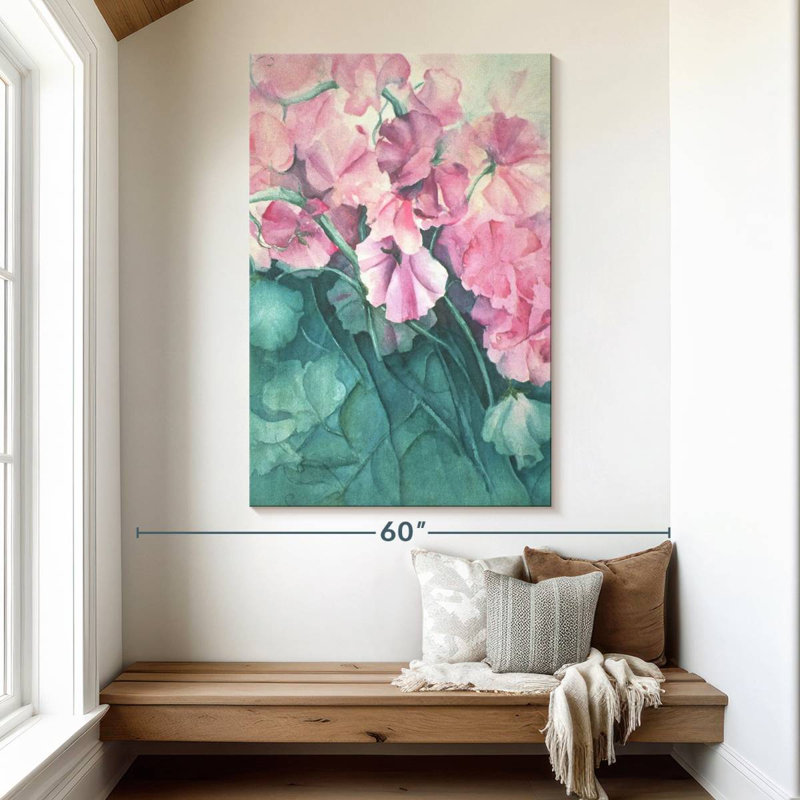 Harnek Sweet Peas Pink Pride, 51" H x 34" W