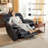 39.8'' Wide Modern Upholstered Faux Leather Manual Reclining Sofa With Pillow Top Arm(Set Of 2)-572900839
