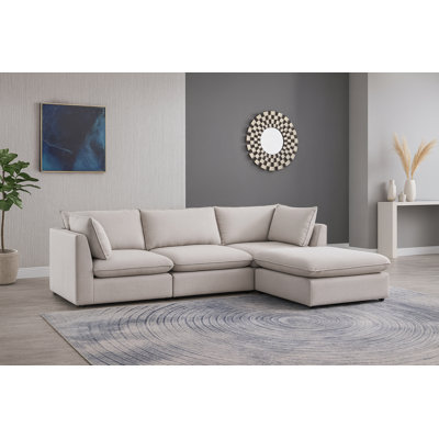 Tupman Upholstered L-Shaped Sectional Reversible