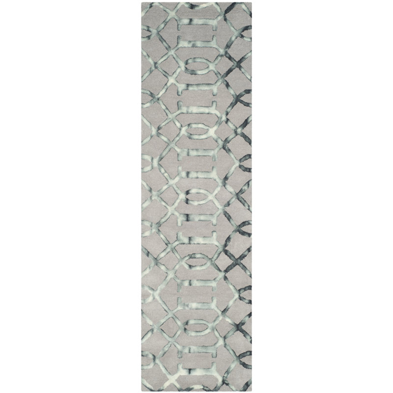 Budde Hand Tufted Wool Abstract Rug, Runner 2'3" x 8'