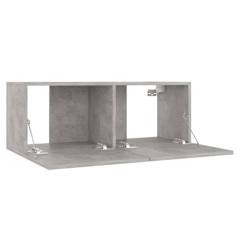 TV Cabinet Set Engineered Wood, Concrete Grey