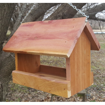 Carlyn Wood Hanging Tray Bird Feeder