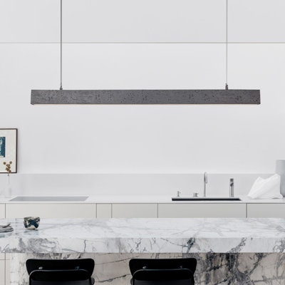 1-Light Shaded LED Linear Chandelier 