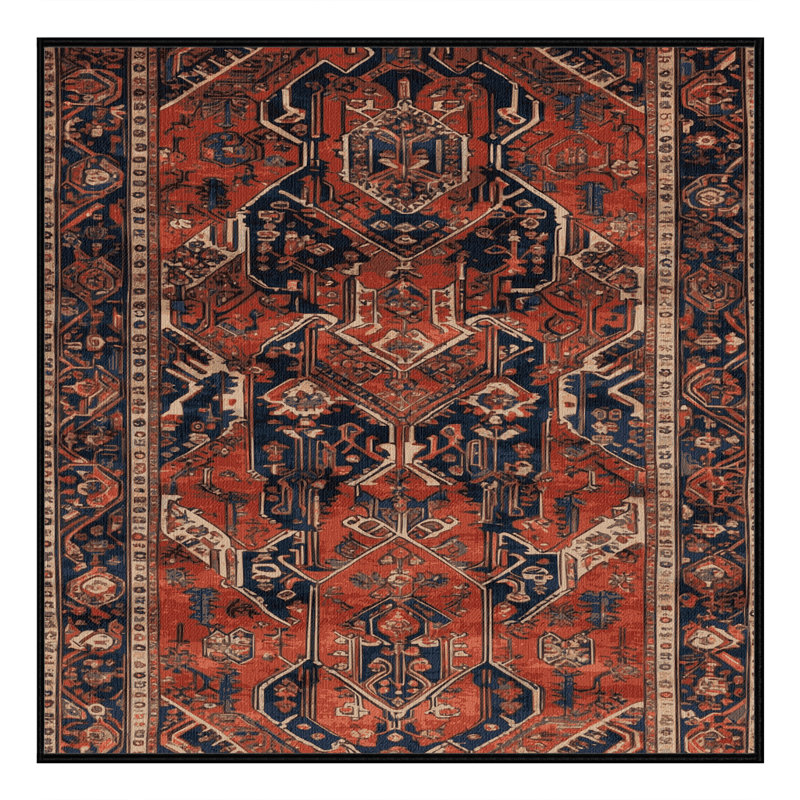 Tapis brun lavable à la machine, Carré 3 pi
