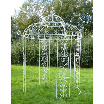 Hennessey 213cm W x 213cm D Iron Arbour in Cream