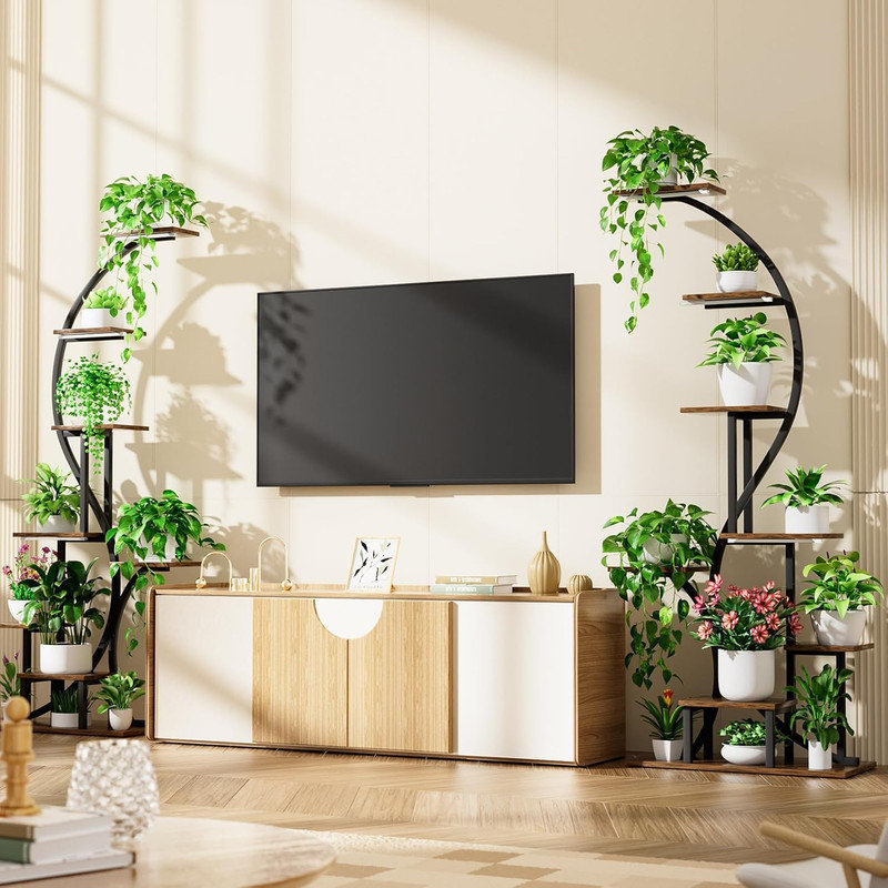 65" Tall 8-Tier Indoor Plant Stand with Grow Light