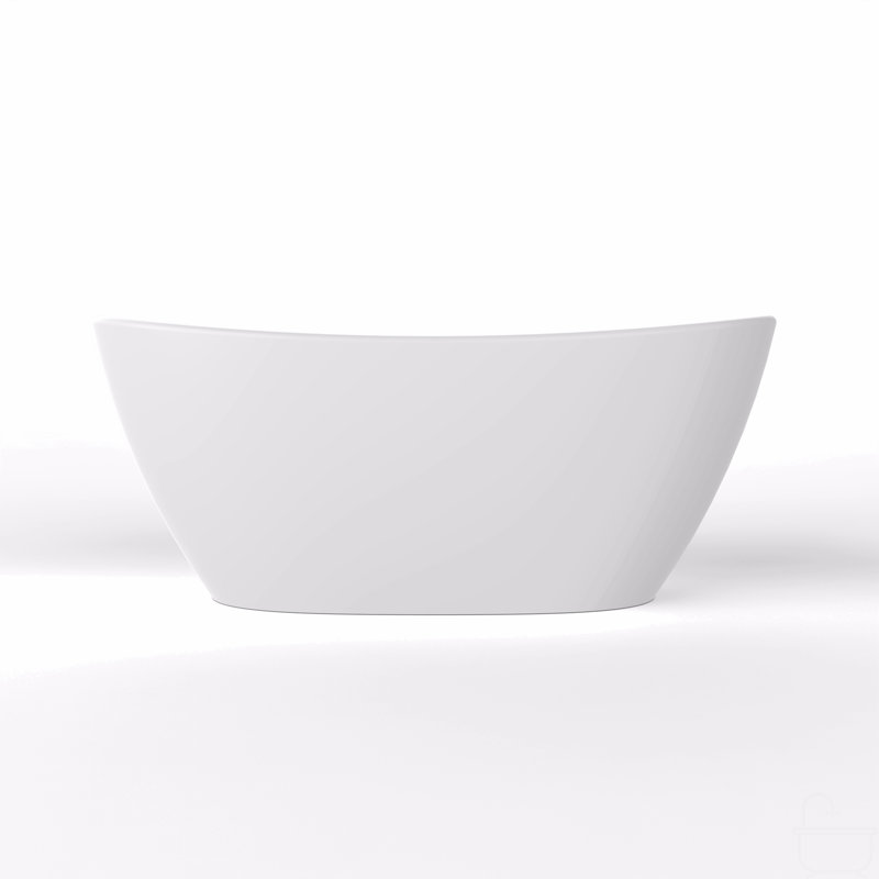 61 Inch Freestanding Solid Surface Soaking Bathtub