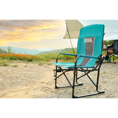 Chaise de camping avec table d'appoint - Portable robuste pour adultes