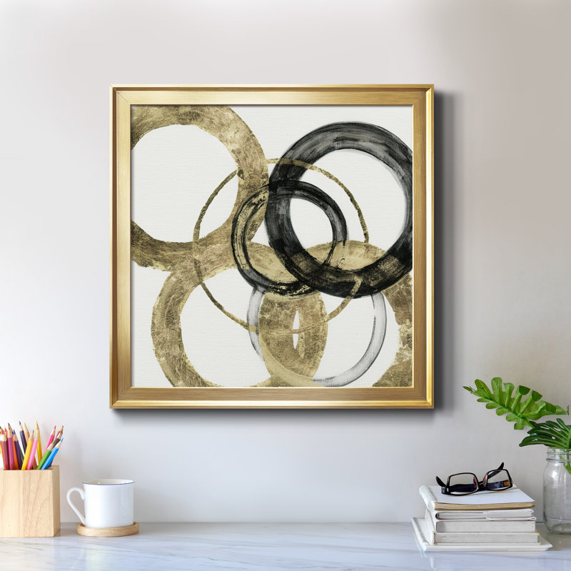 Ring II - reproduction de photo sur toile, H 30,5 po x l 30,5 po x P 1,5 po, Doré