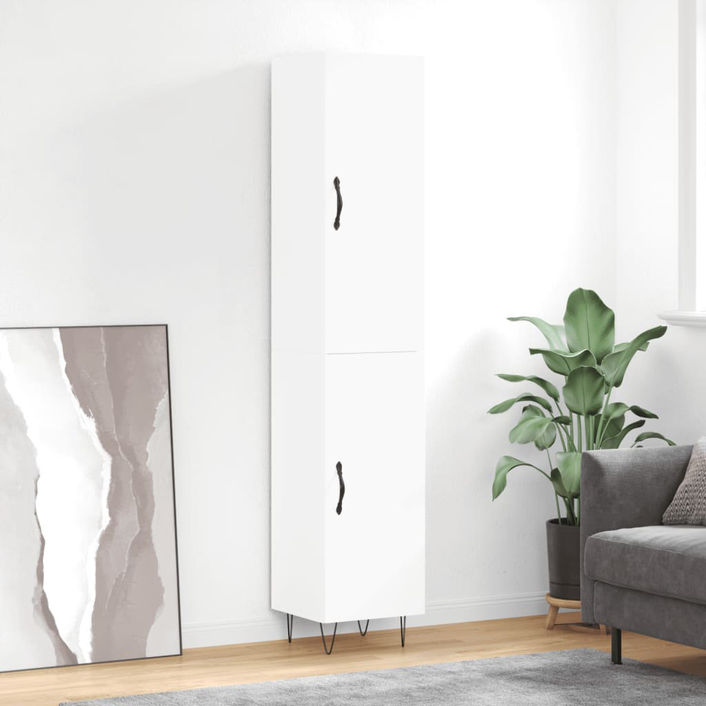 Vidaxl (White, 1 Door) Highboard Sideboard Storage Cabinet Home Side Cabinet Engineered Wood - Image 3