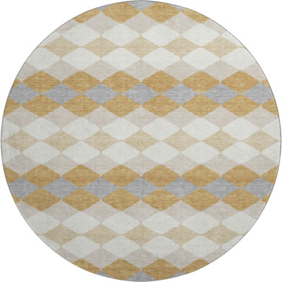 Premium Machine Washable Bunderberg AMF1007 Geometric Rug