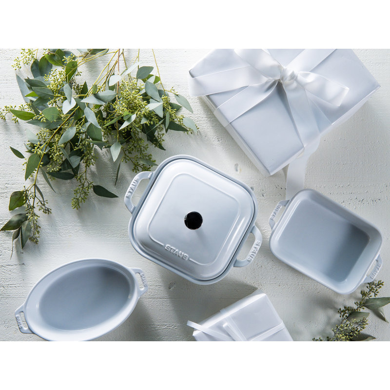 Staub Ceramics 4-piece Baking Dish Set, White