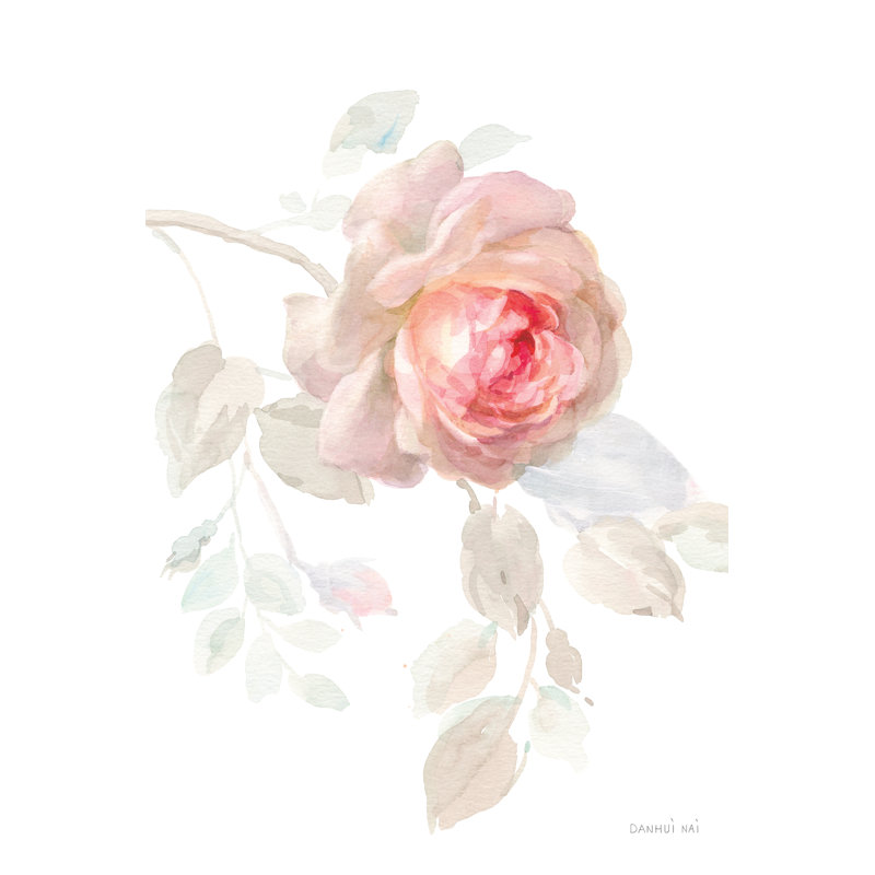 Gentle Rose I by Danhui Nai - Painting, 91 cm H x 61 cm W, Wrapped Canvas