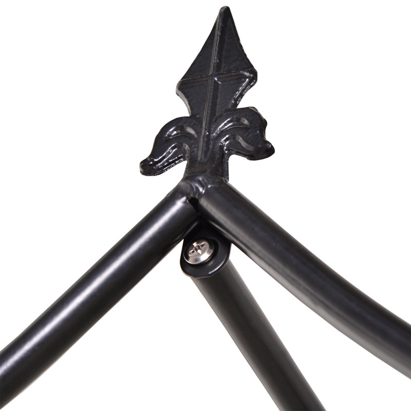Tonnelle en acier de 44,9 po x P 11,8 po noire