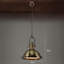 Luminaire suspendu avec diffuseur givré en bronze