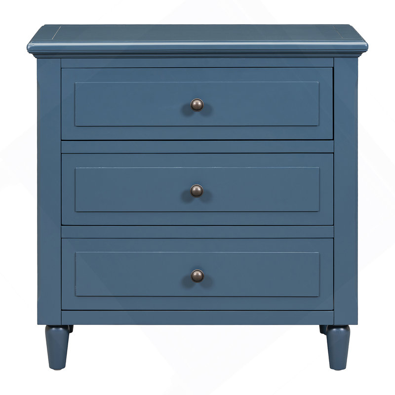 Armoire de rangement en bois à 3 tiroirs avec table de chevet