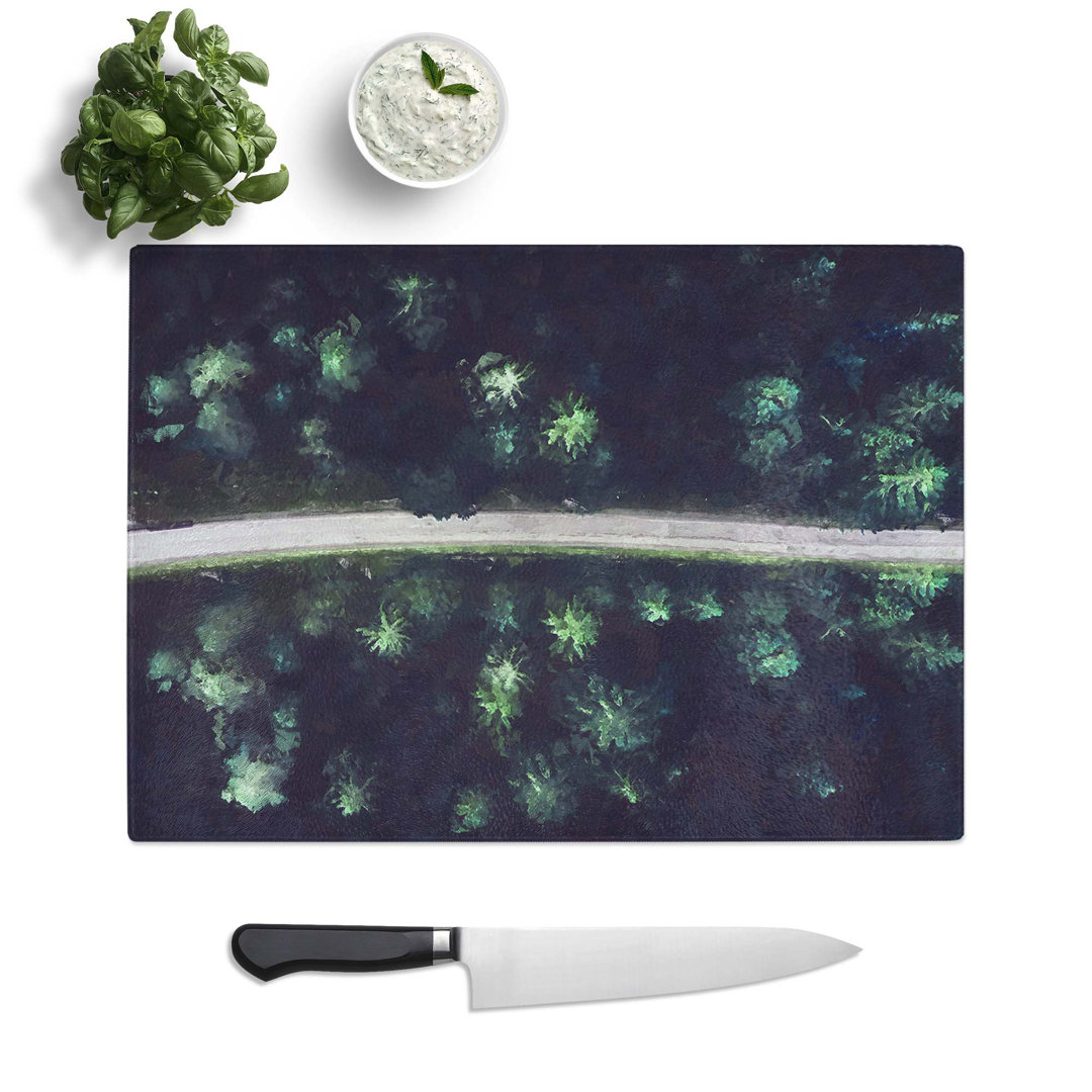 Glass Forest Road in Sweden in Abstract Chopping Board
