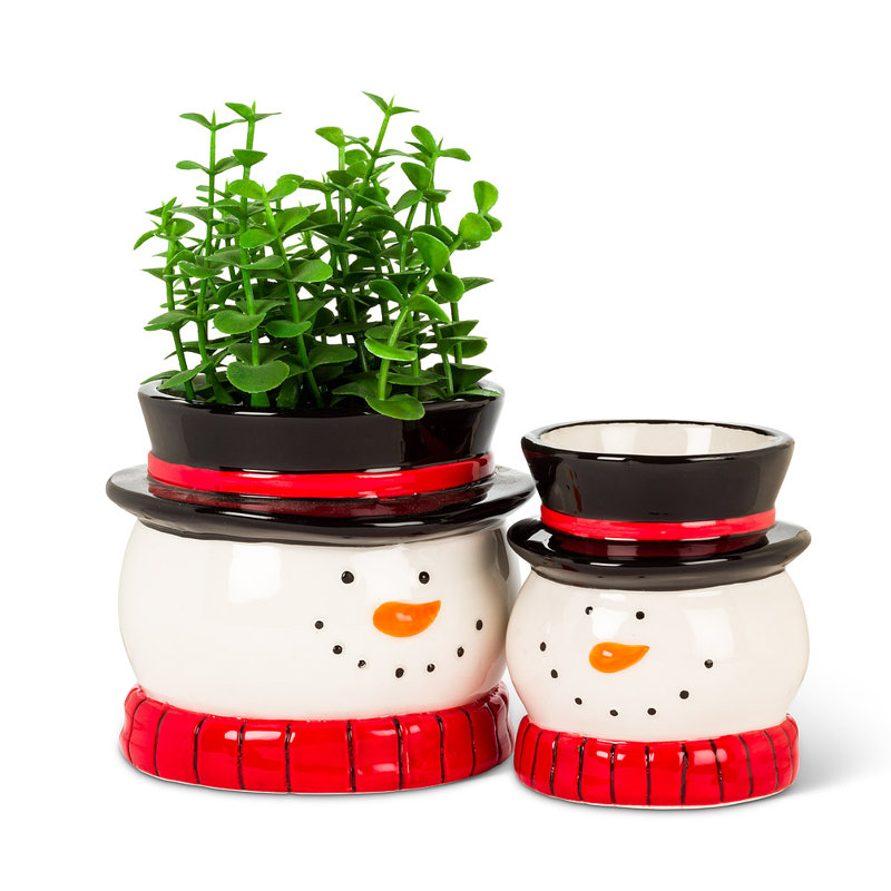 Pot de fleurs Snowman Head
