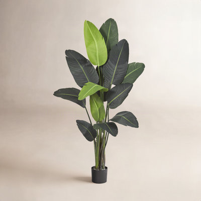 Faux Banana Leaf Tree in Pot Liner