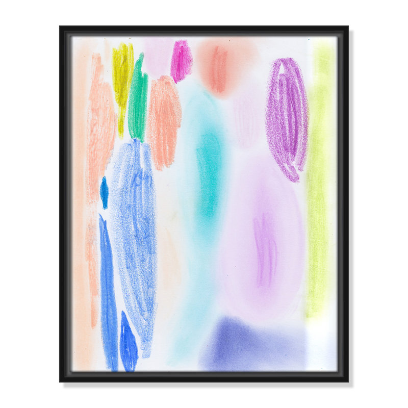 «Vivid Space II» par Bea Dina, Toile avec cadre flottant noir, Pas de tapis, H 21,5 po x l 17,5 po x P 2 po