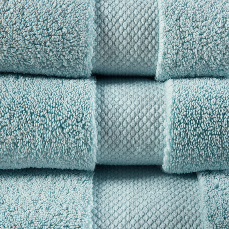 Cotton 6 Piece Towel Set, Blue
