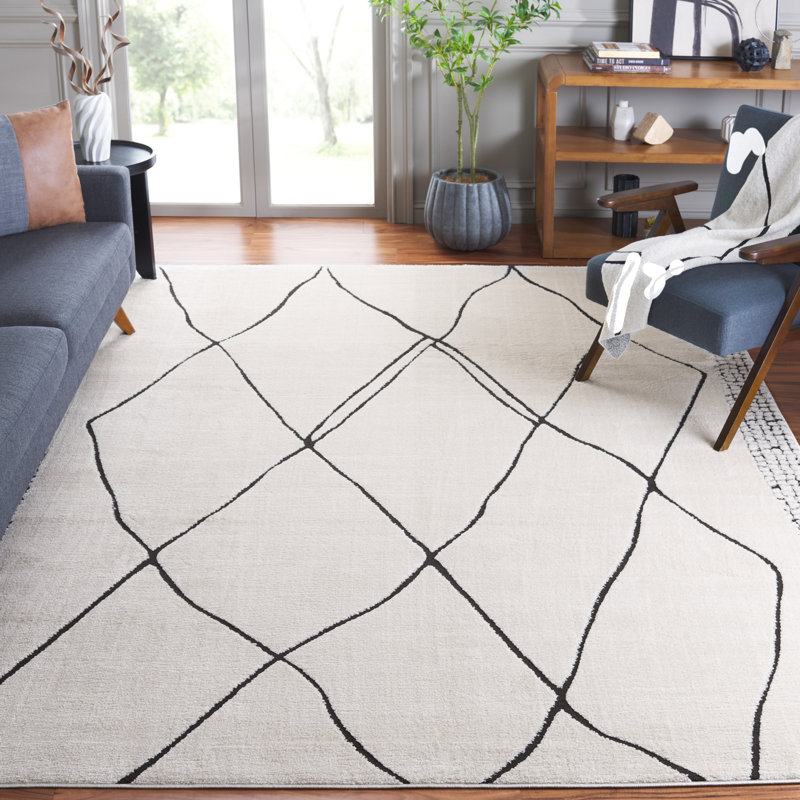 Geometric Area Rug, Rectangle 183 x 274cm