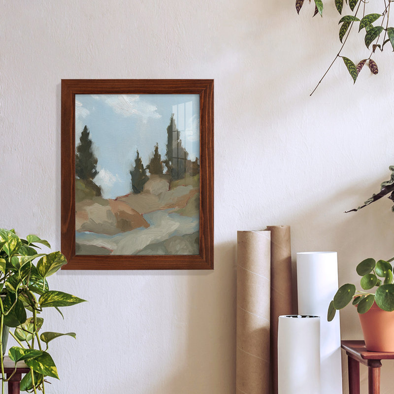 West Fourche Trail II sur papier, H 11 po x l 9 po x P 1 po, Châtaigne