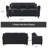 2-Piece Modern Flannelette Fabric Living Room Set-738899885
