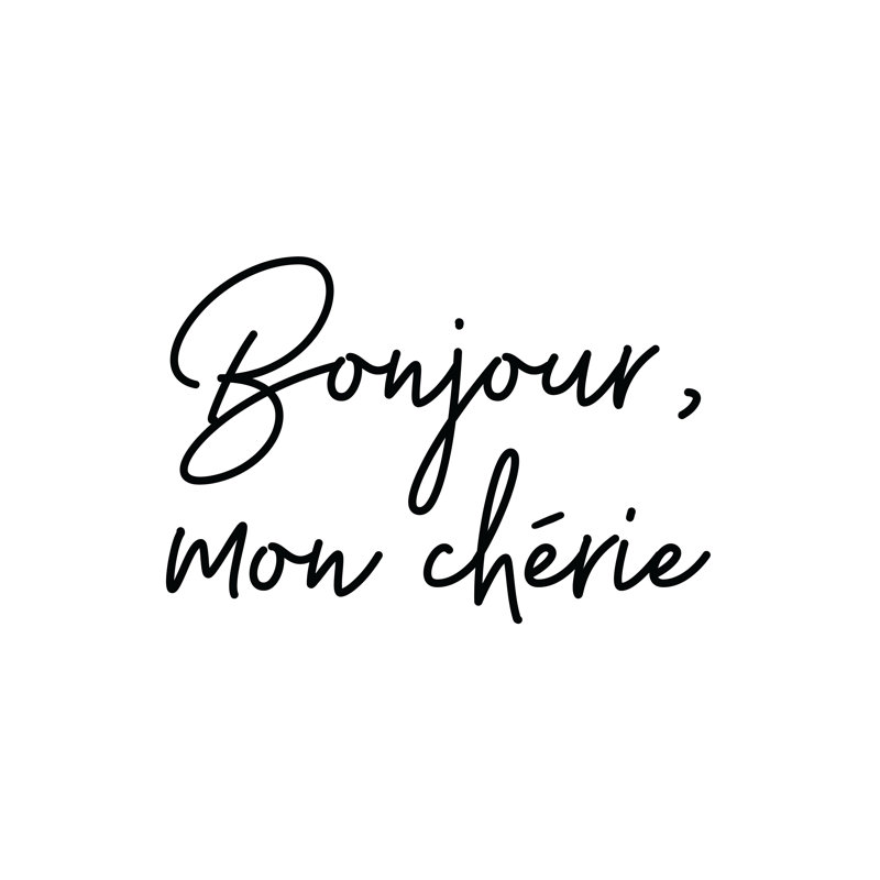 Hello Mon Cherie, 51cm H x 51cm W x 3.8cm D