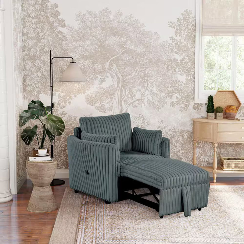 Chaise 1 pièce de style contemporain, Gris foncé