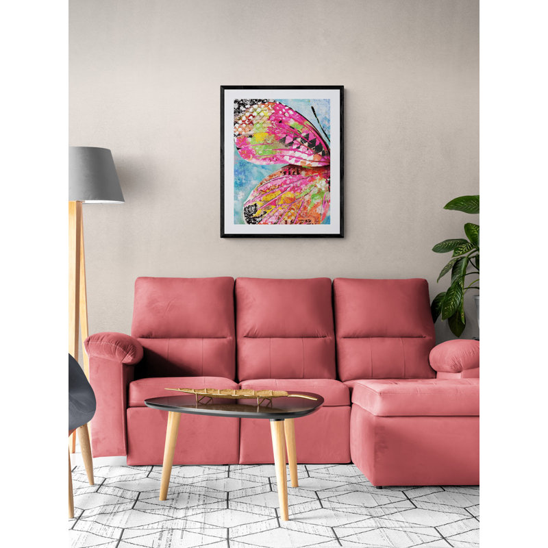 Wonderland Butterfly Wing Print by Jennifer Lambein, Black Single Picture Framed Paper, 31.2" H x 25.2" W x 0.88" D